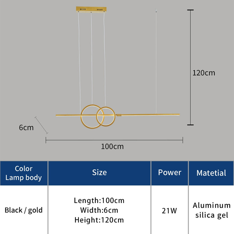 Luminária Nordic Simple LED Chandelier