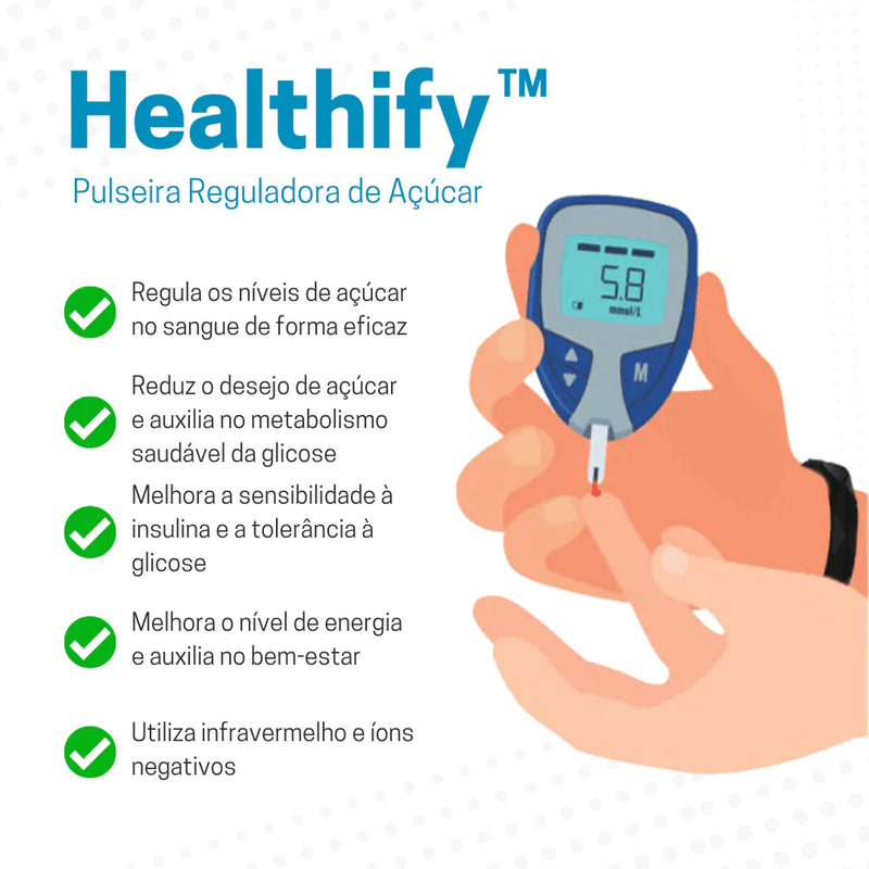 Bracelete Regulador de Açúcar Healthify™