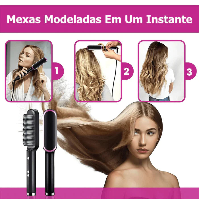 Escova Alisadora Modeladora 5 em 1 Beauty Hair 5.0 [Frete Grátis]