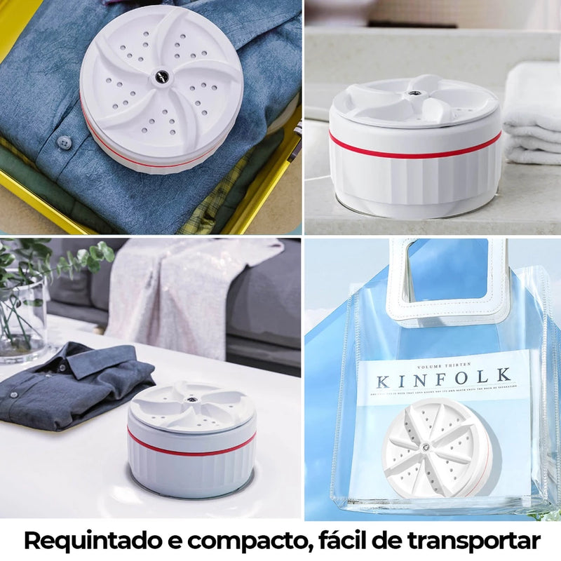 Mini Máquina de Lavar Louças e Roupas Portátil